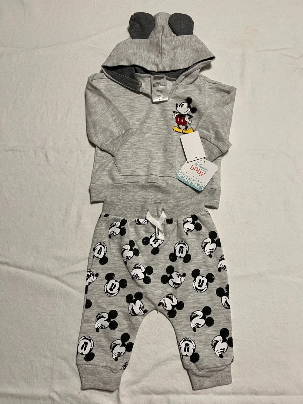 Disney Gray Baby Mickey Hoodie & Jogger Set